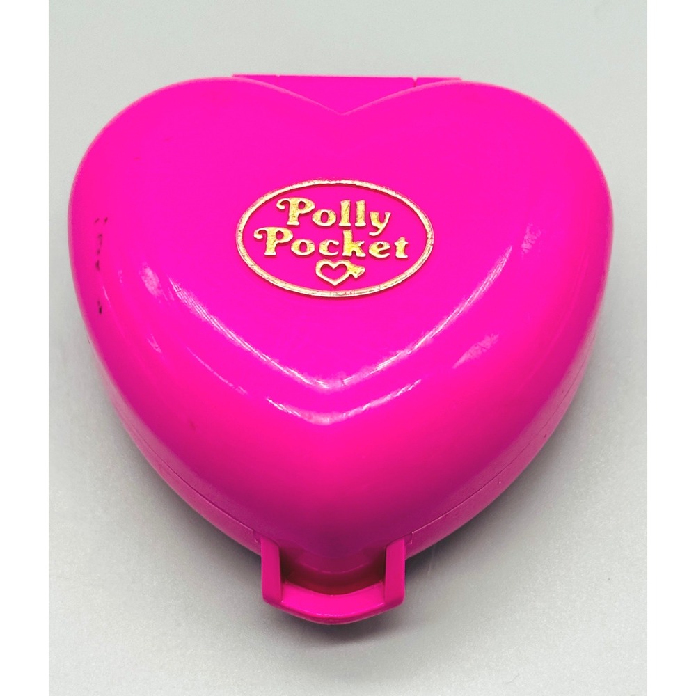 Polly Pocket‎ Precious Puppies Pink Heart Compact 1993 Bluebird Vintage